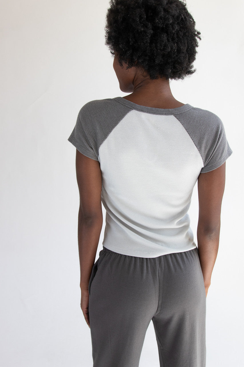 Waffle Knit Raglan Tee