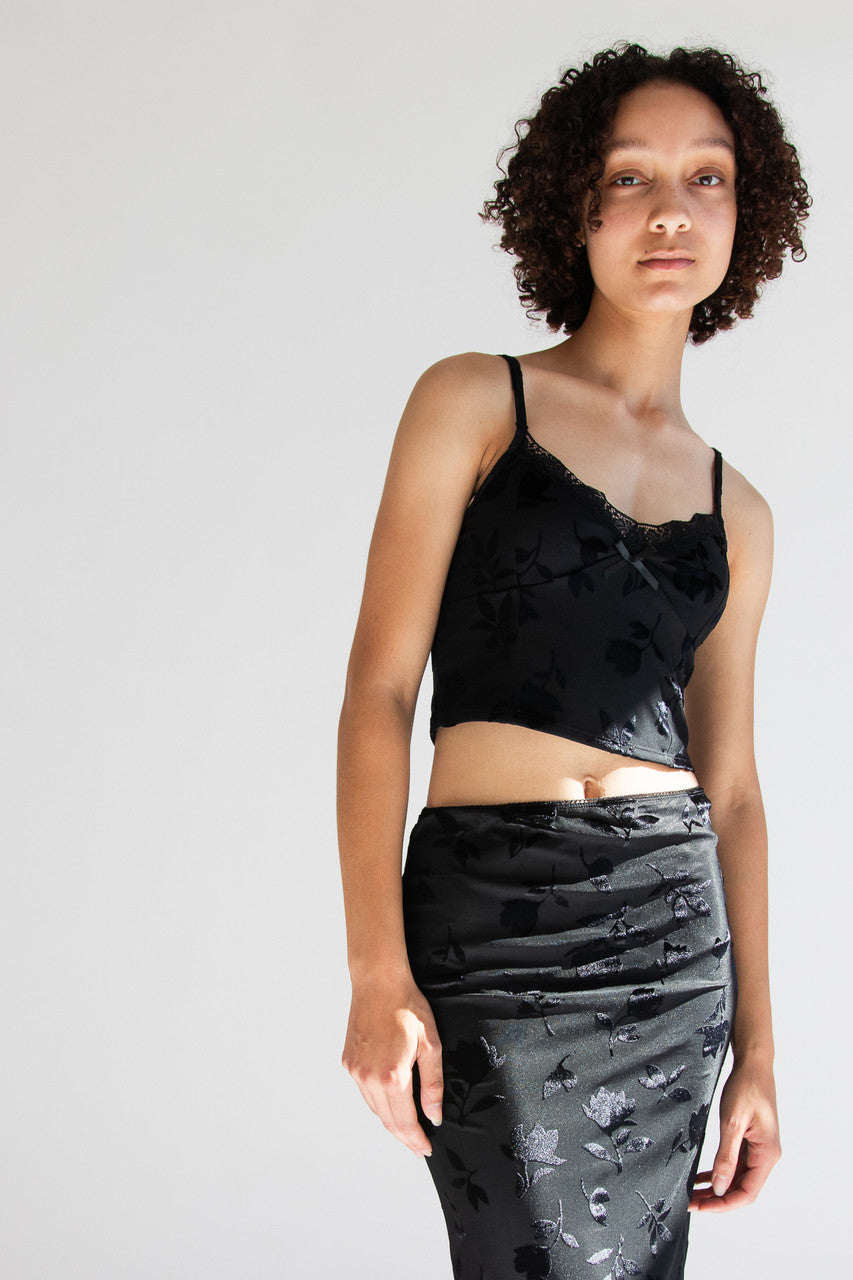 Floral Velvet Burnout Cami