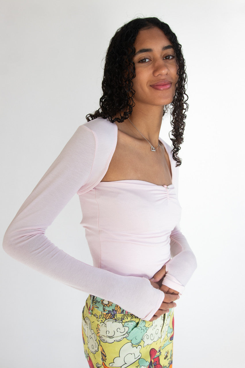 Rose Bud Tube Top With Shrug