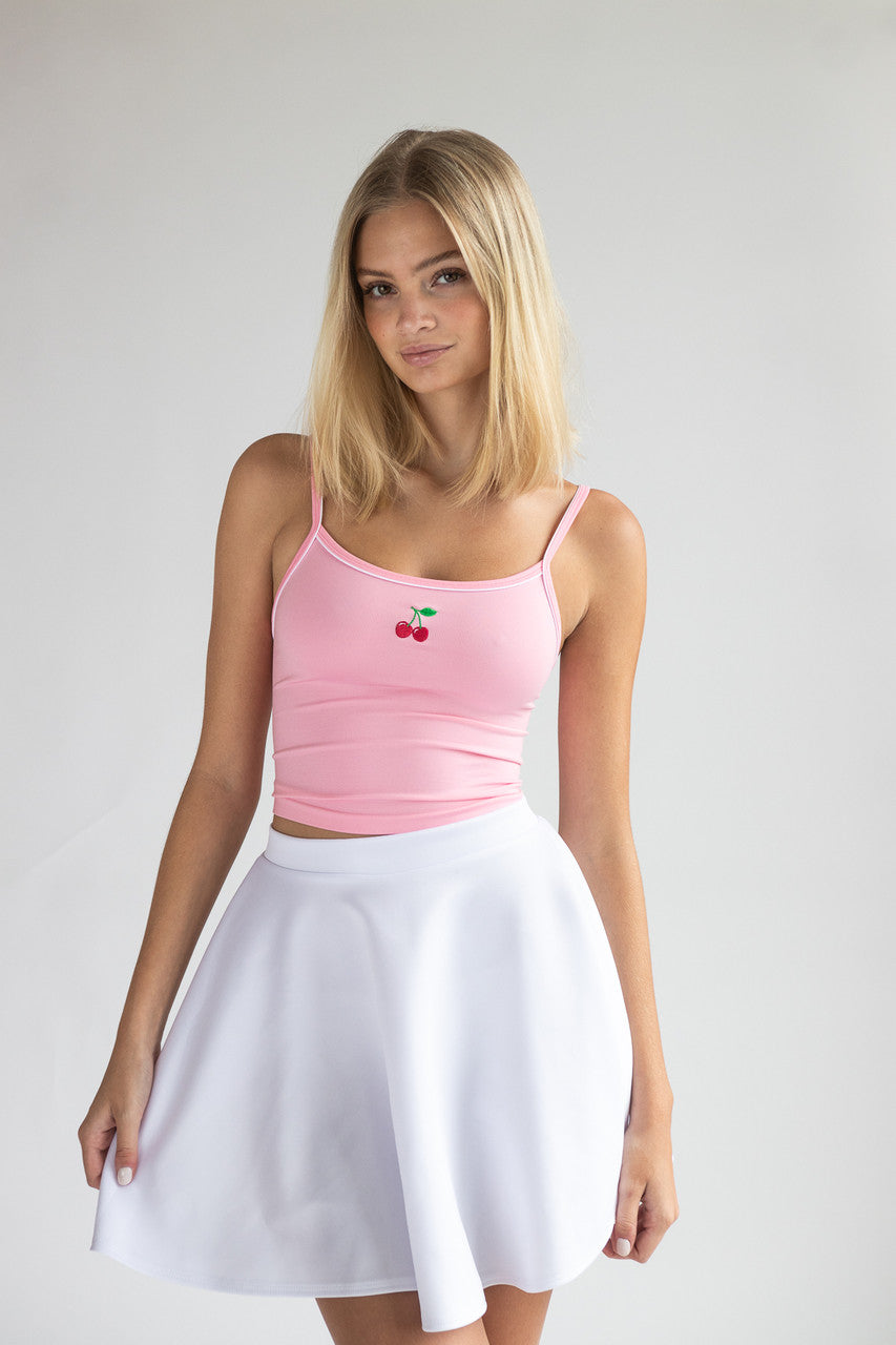 Embroidered Fruit Seamless Tank Top