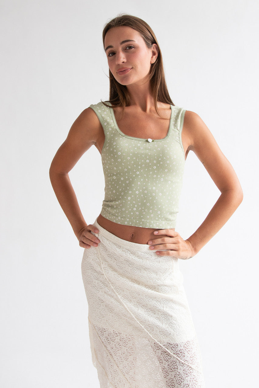 Ditsy Floral Seamless Tank Top