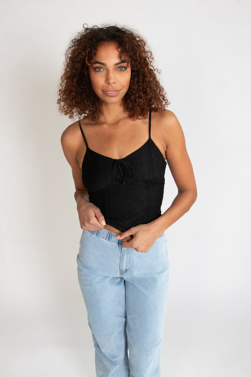Lace Tie Front Cami