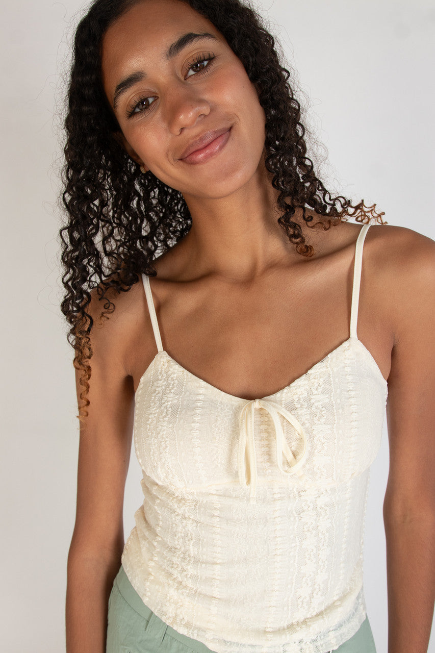 Lace Tie Front Cami