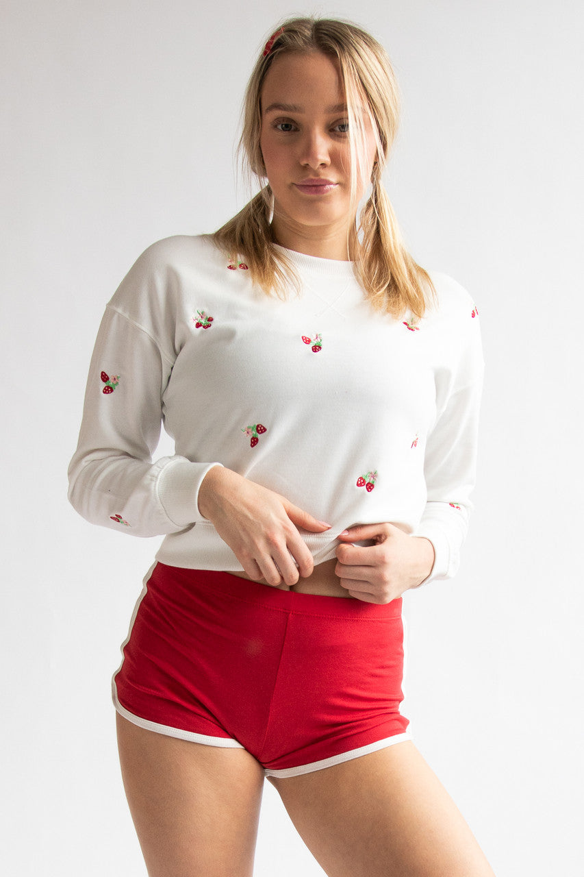 Contrast Trim Dolphin Mini Shorts