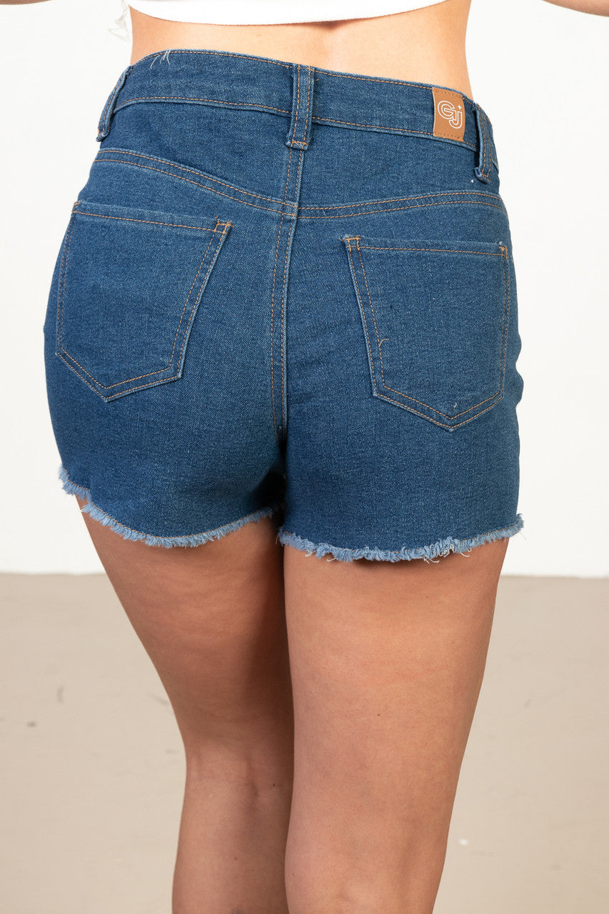 Denim Patchwork Shorts