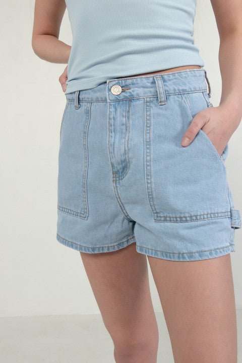 Light Wash Carpenter Shorts