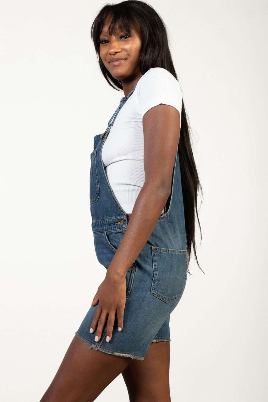 Denim Short Overalls