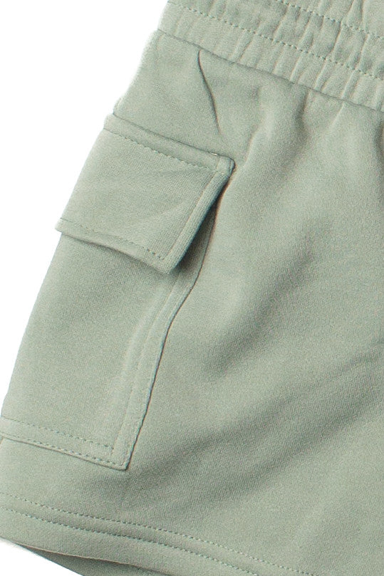 Fleece Cargo Shorts