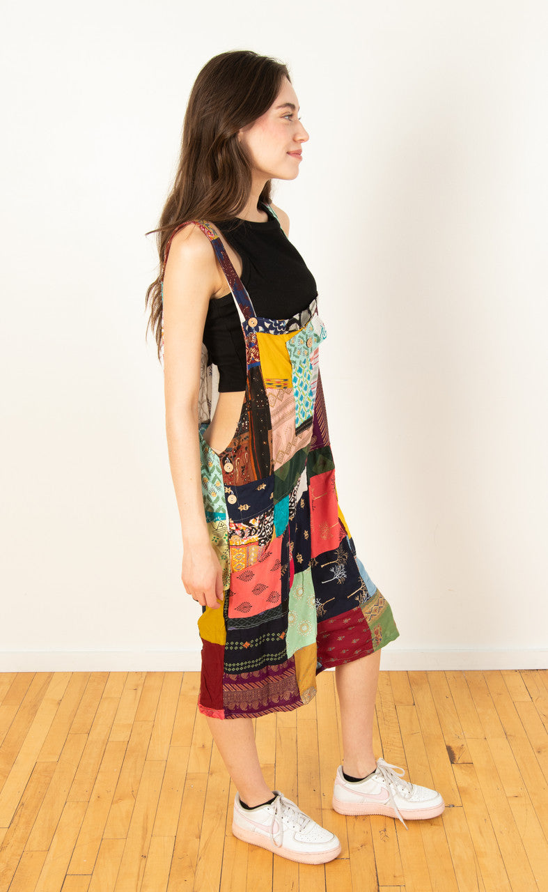 Patchwork Shortalls