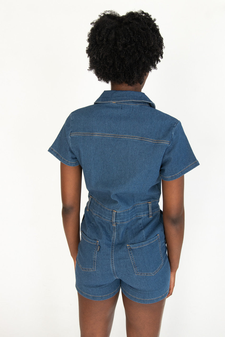 Denim Utility Romper
