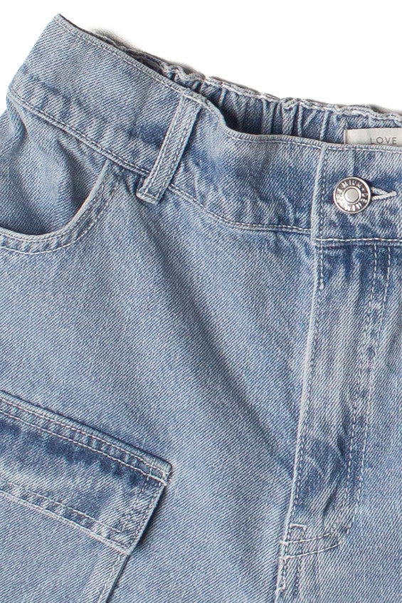 Denim Cargo Shorts