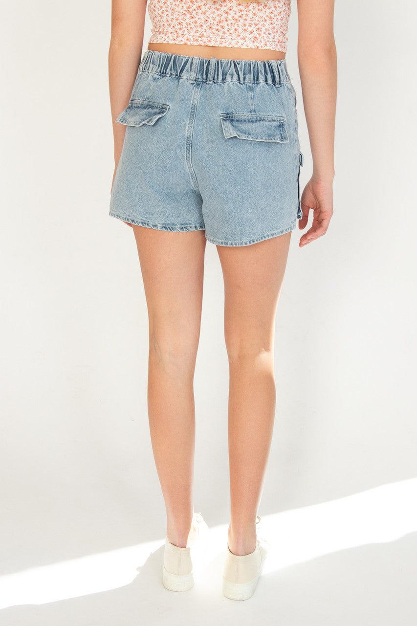 Denim Cargo Shorts