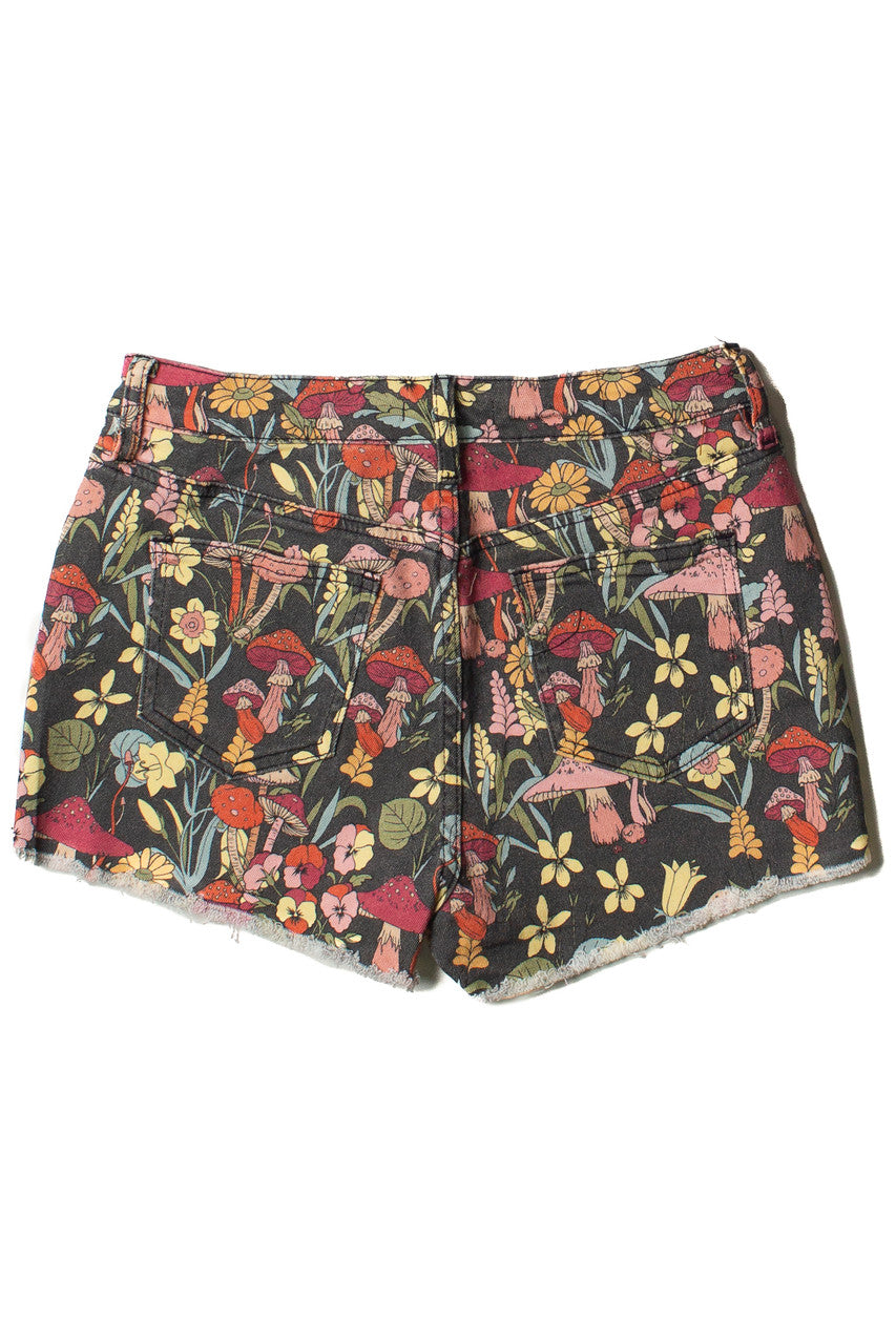 Mushroom & Wildflower Cut Off Shorts