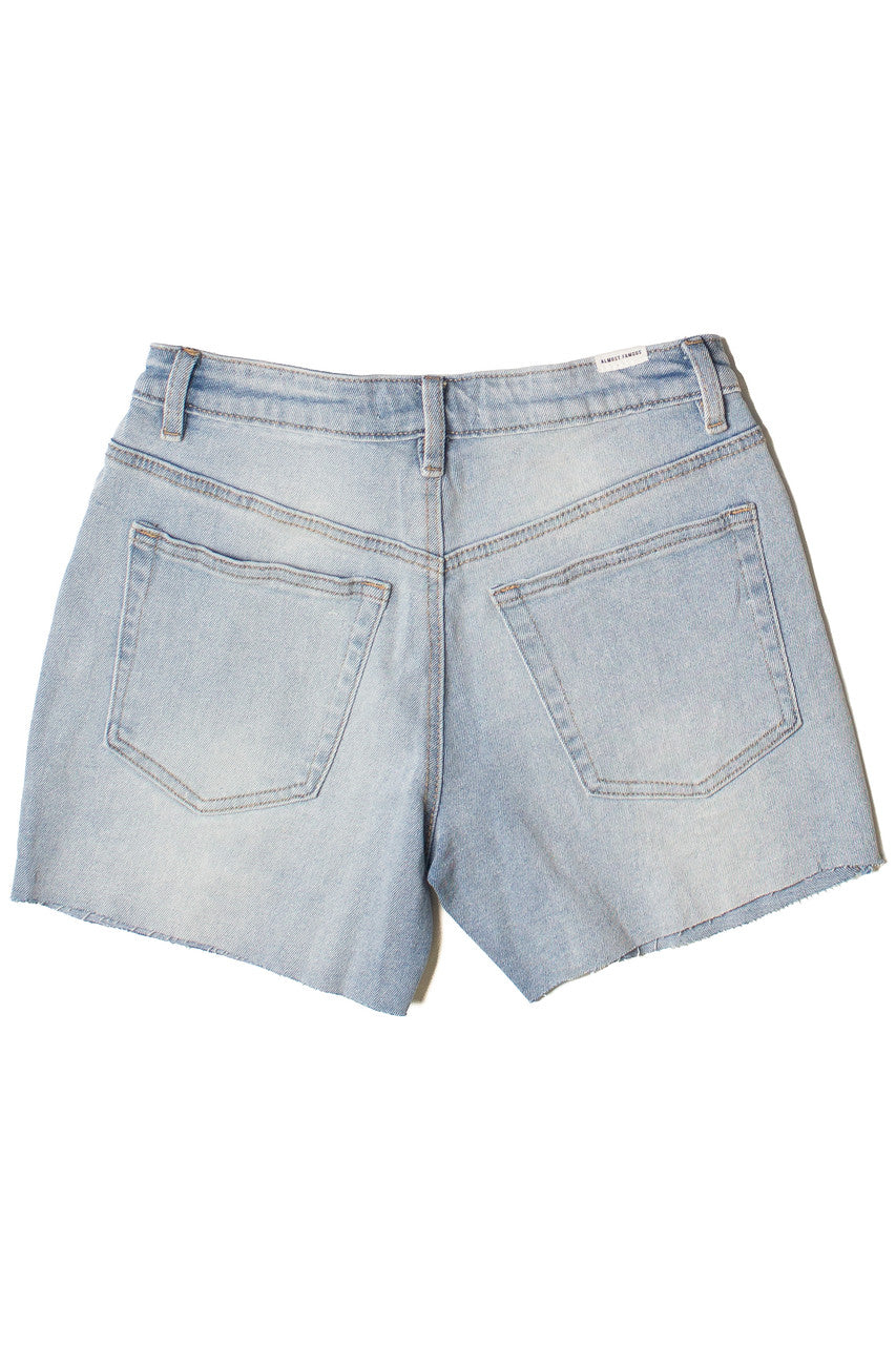 Light Wash Cut Off Denim Shorts