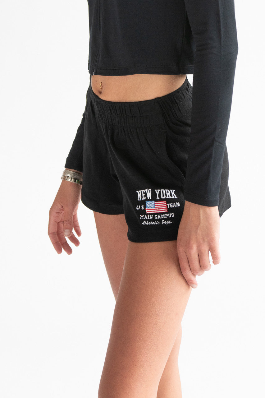 Embroidered USA Flag Athletic Shorts