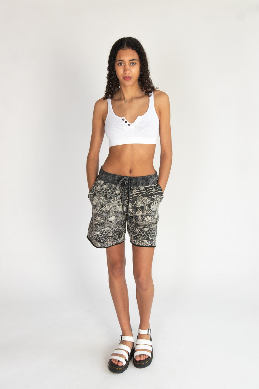 Mushroom Printed Sweatshorts