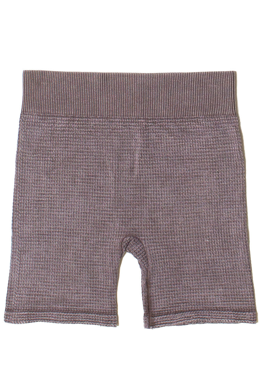 Waffle Knit Seamless Biker Shorts