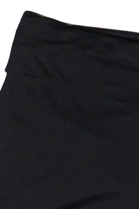 Low Rise Fold Over Shorts - Black