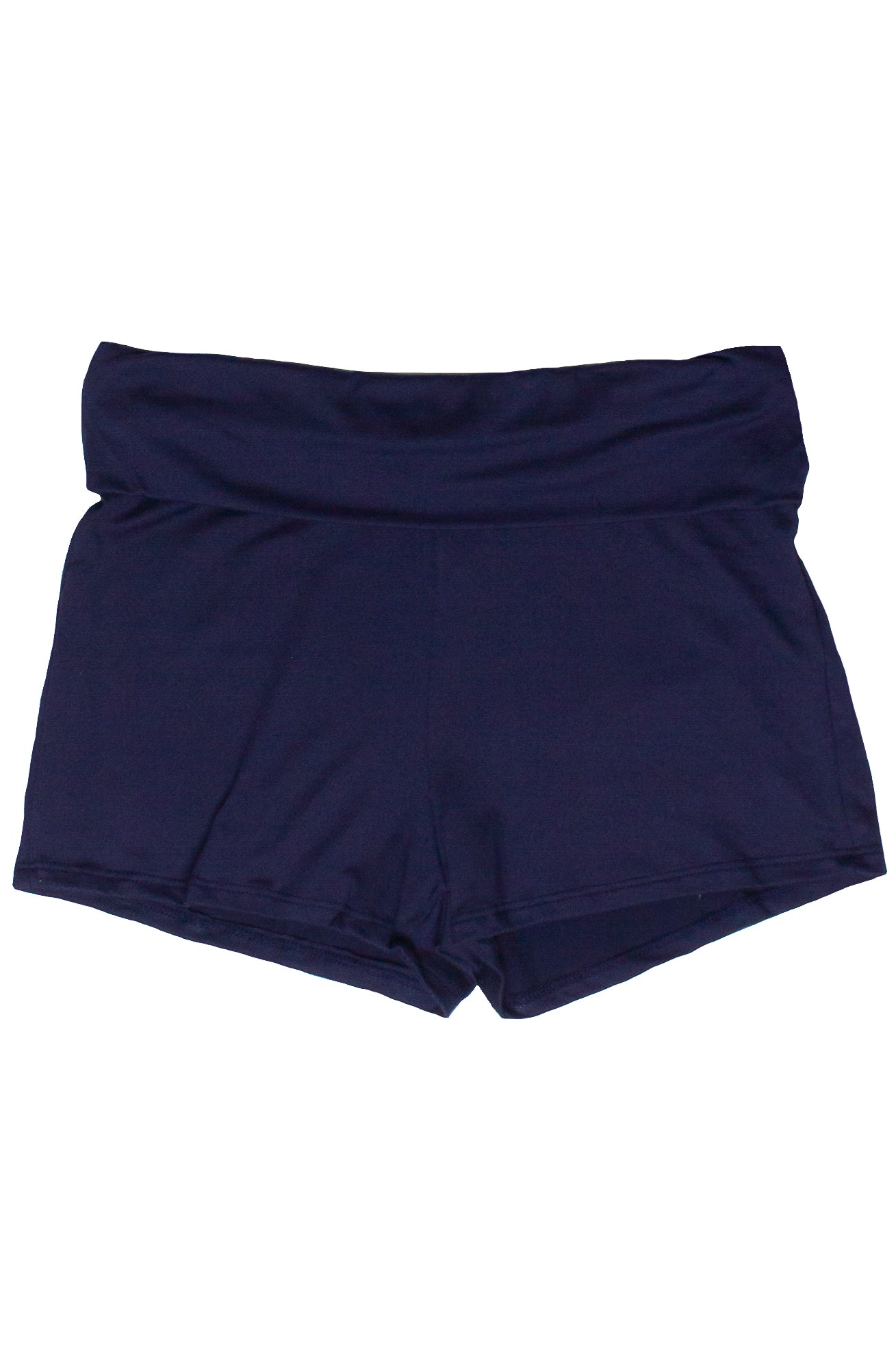 Low Rise Fold Over Shorts - Navy