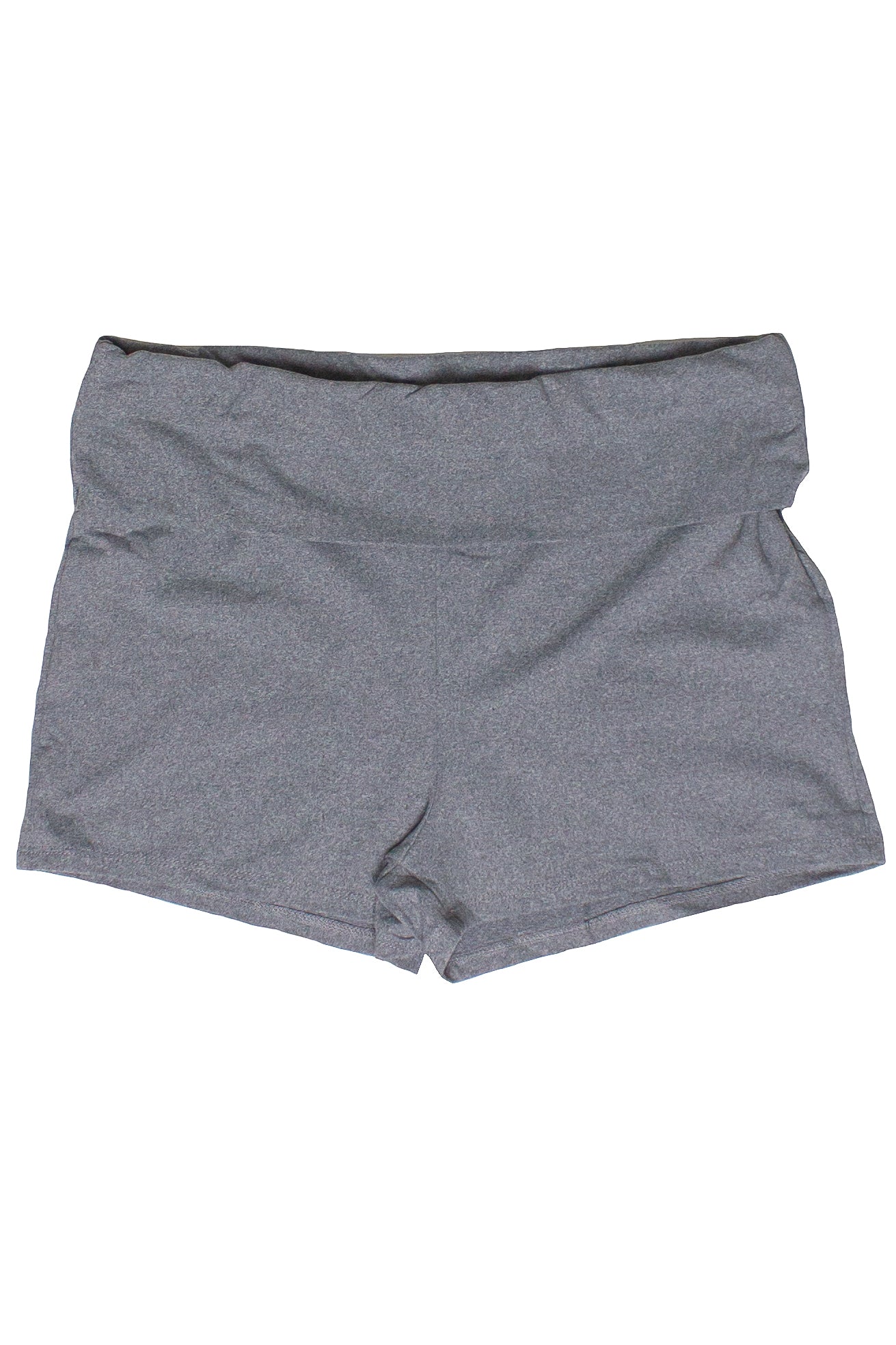 Low Rise Fold Over Shorts - Gray