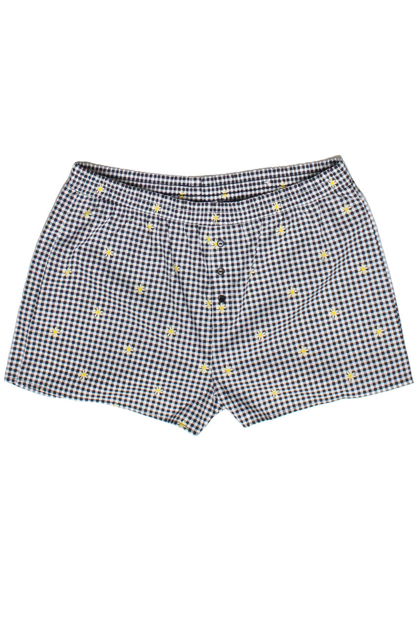 Printed Gingham Boxer Shorts