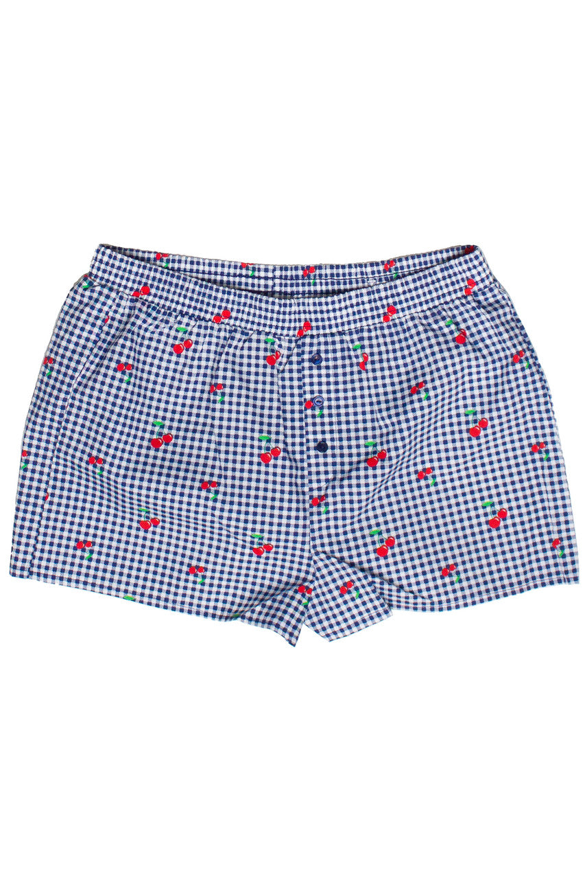 Printed Gingham Boxer Shorts