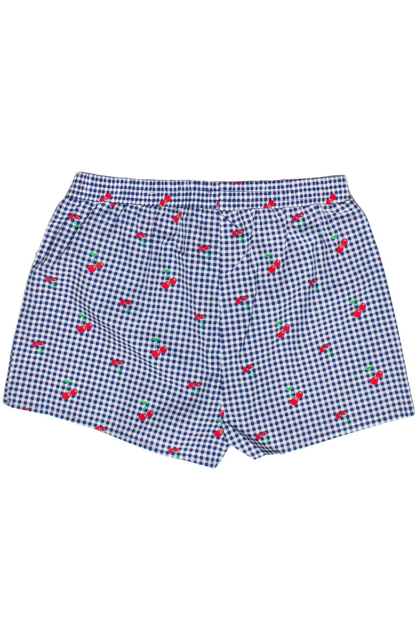 Printed Gingham Boxer Shorts