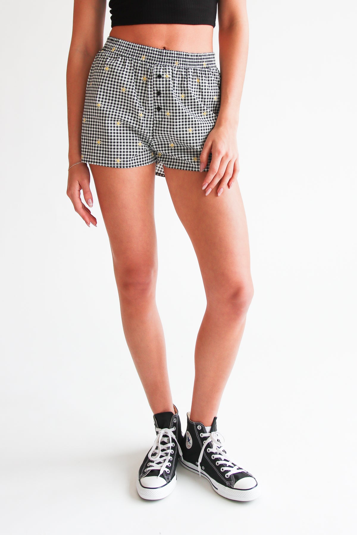 Daisy Gingham Boxer Shorts