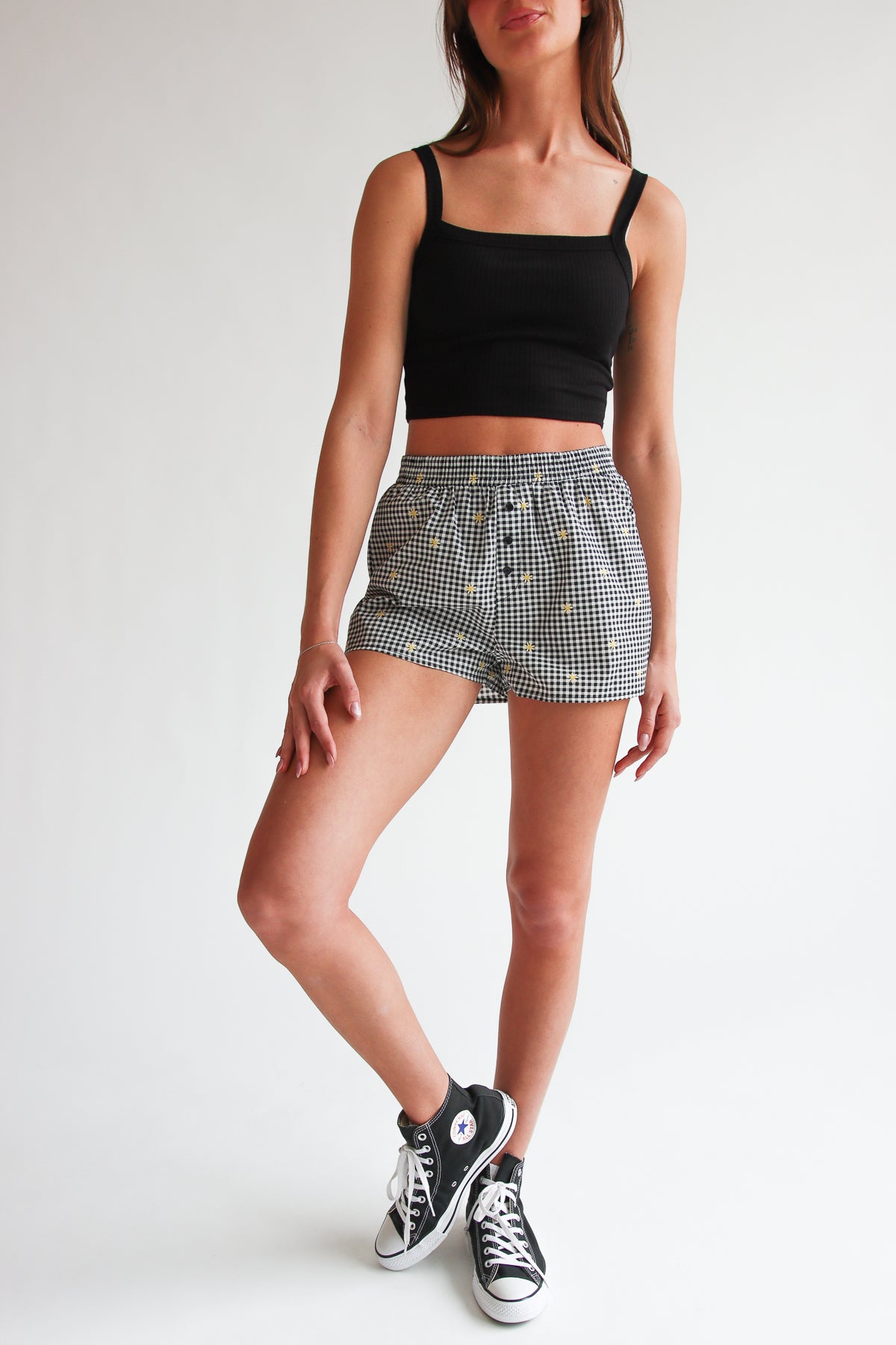 Daisy Gingham Boxer Shorts
