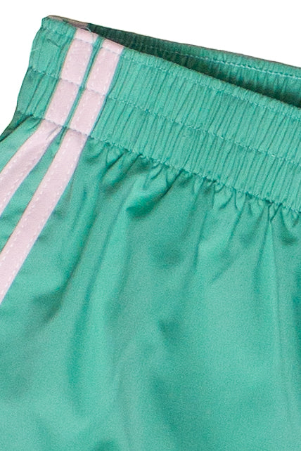 Side Striped Nylon Shorts - Green