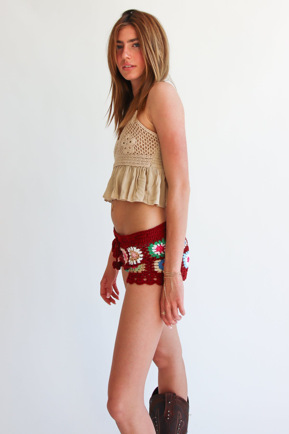 Granny Square Crochet Shorts