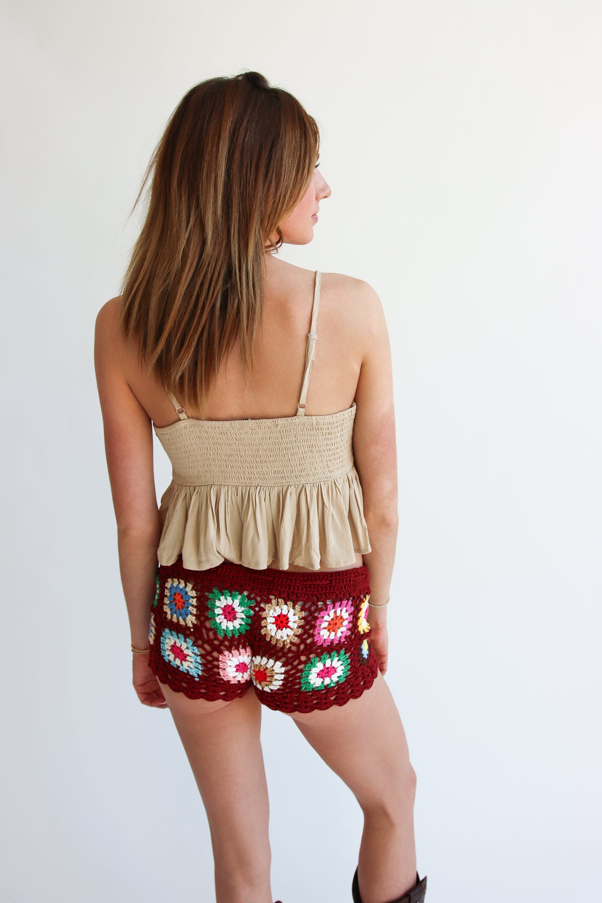 Granny Square Crochet Shorts