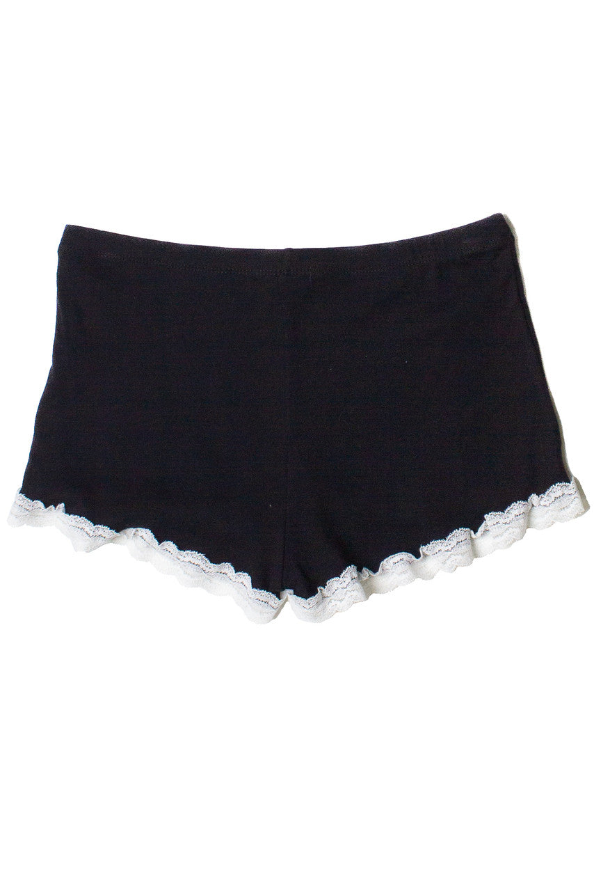 Lace Trim Bow Detail Short Lounge Shorts