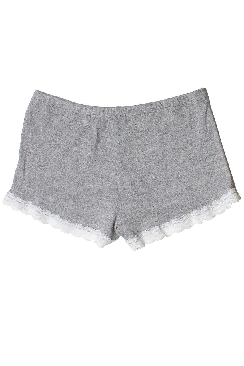 Lace Trim Bow Detail Short Lounge Shorts