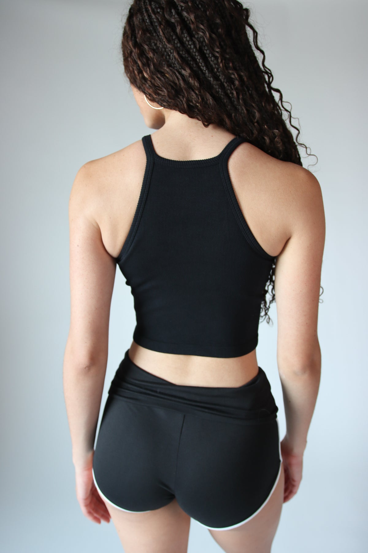 Fold Over Waist Dolphin Shorts
