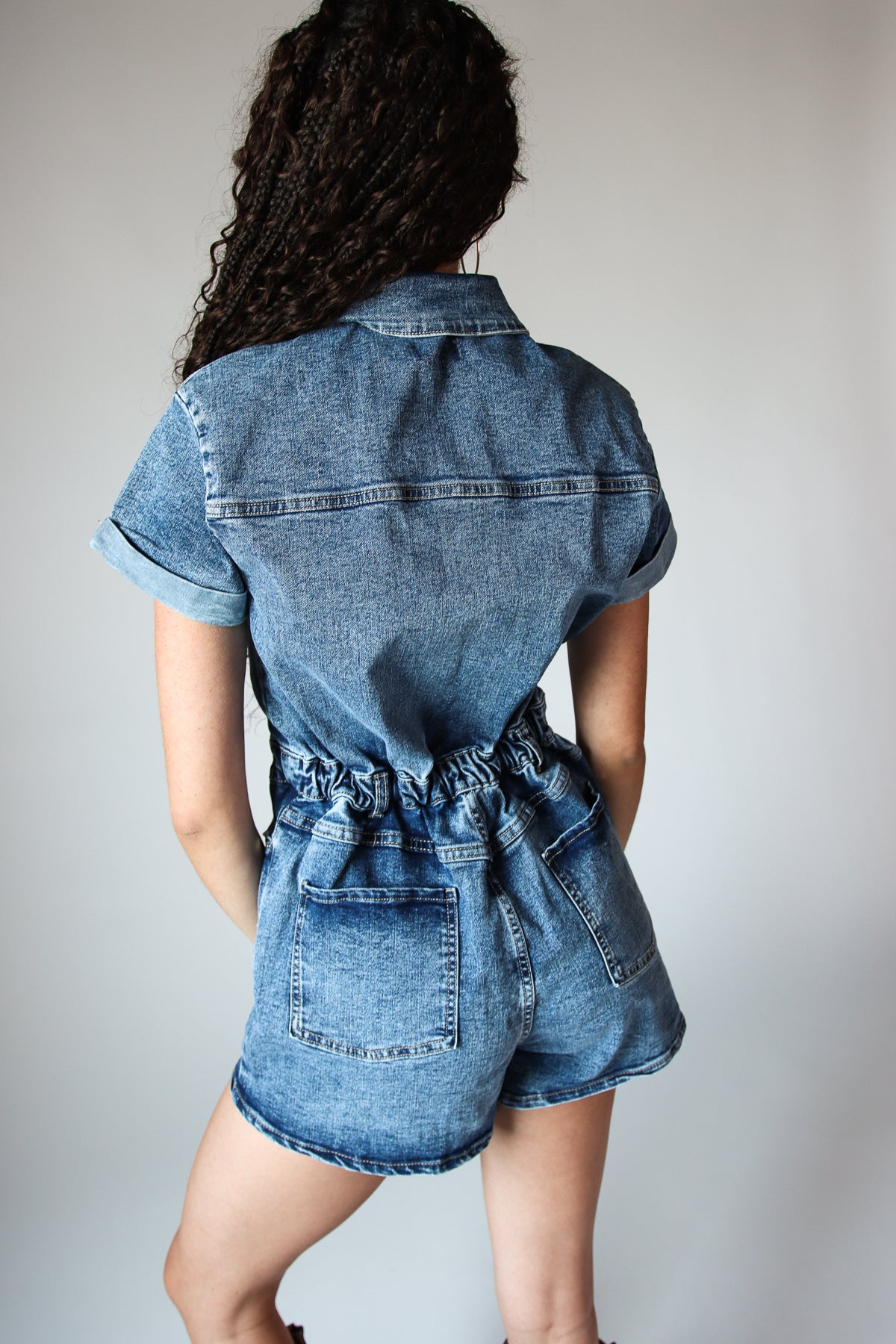 Denim Utility Romper