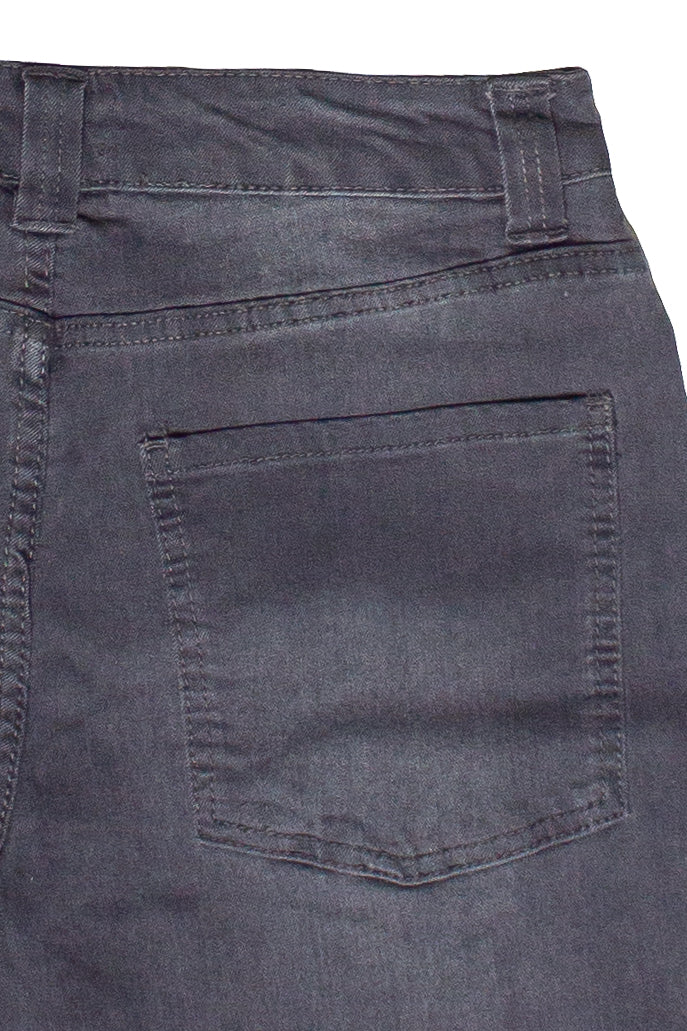 Stretch Denim Jorts - Gray
