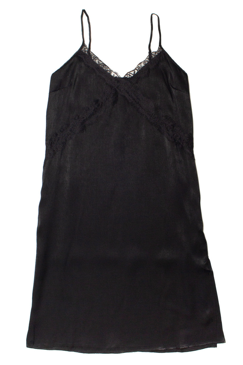 Black Midi Slip Dress