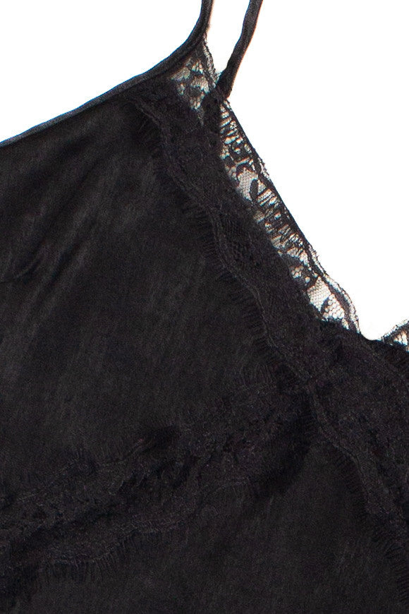 Black Midi Slip Dress