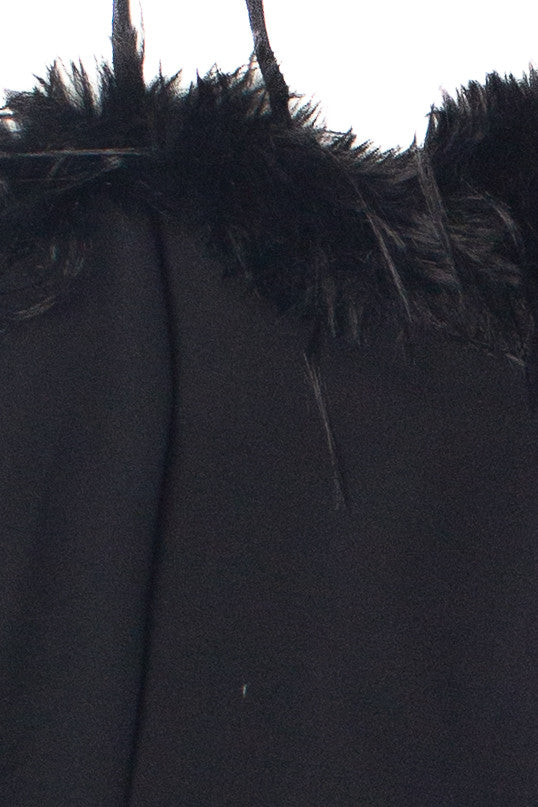 Feather Trim Cami Mini Dress