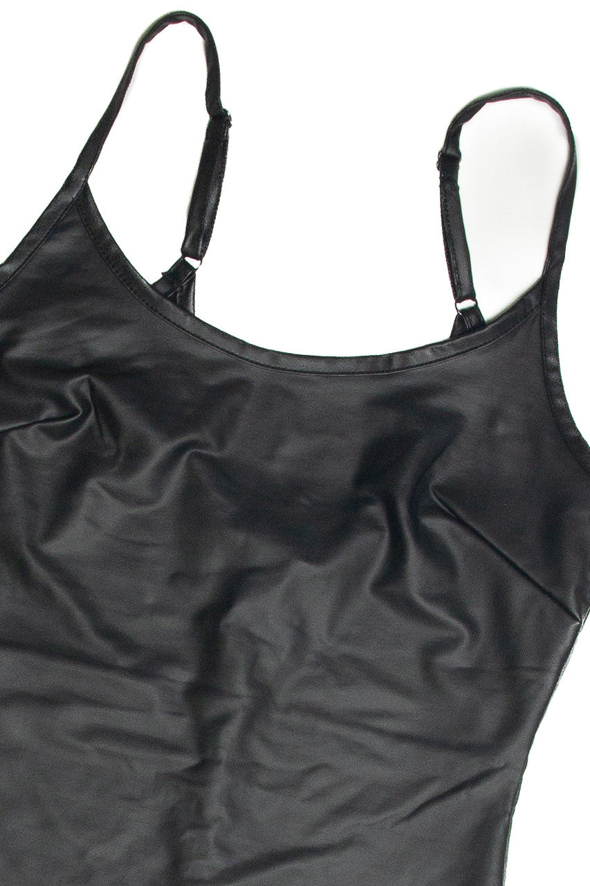 Pleather Cami Mini Dress