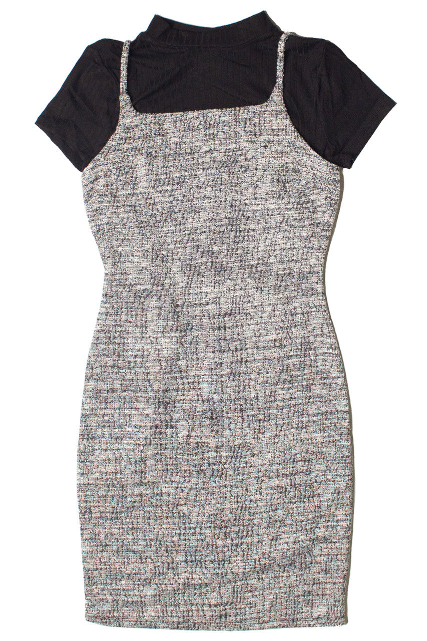 Cami Mini Dress with Mock Neck Tee