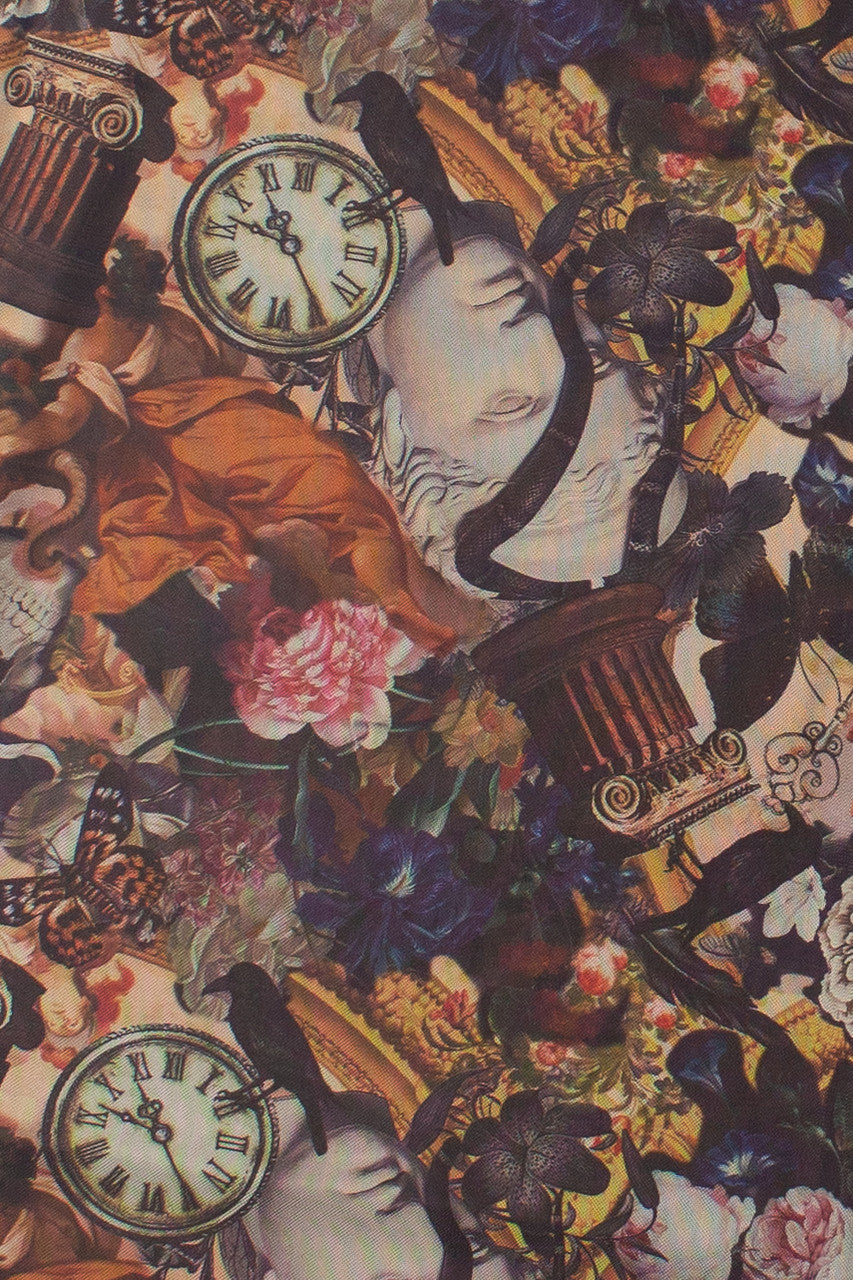 Printed Double Layer Mesh Dress