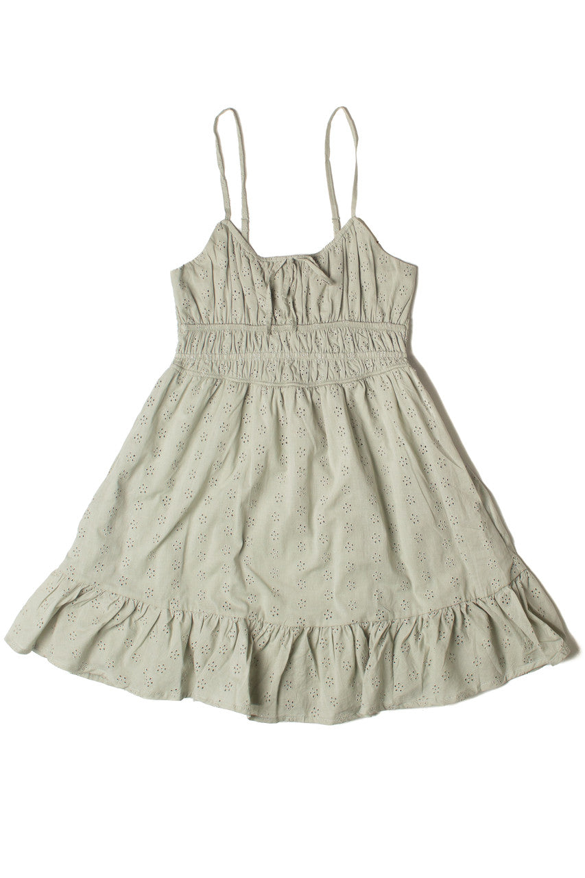 Floral Eyelet Milkmaid Mini Dress