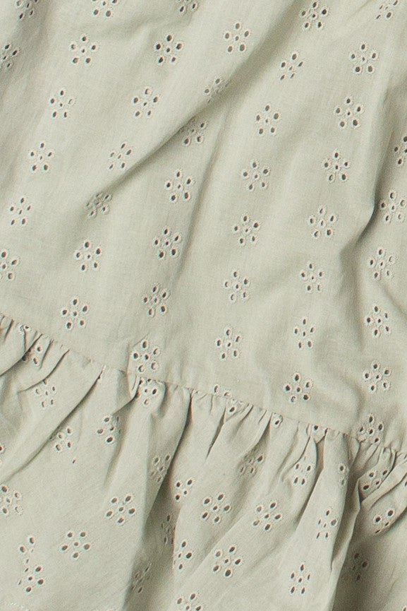 Floral Eyelet Milkmaid Mini Dress