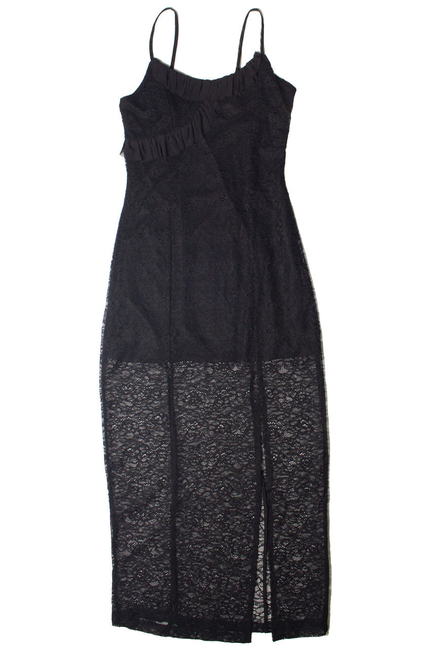 Lace Ruffle Midi Dress