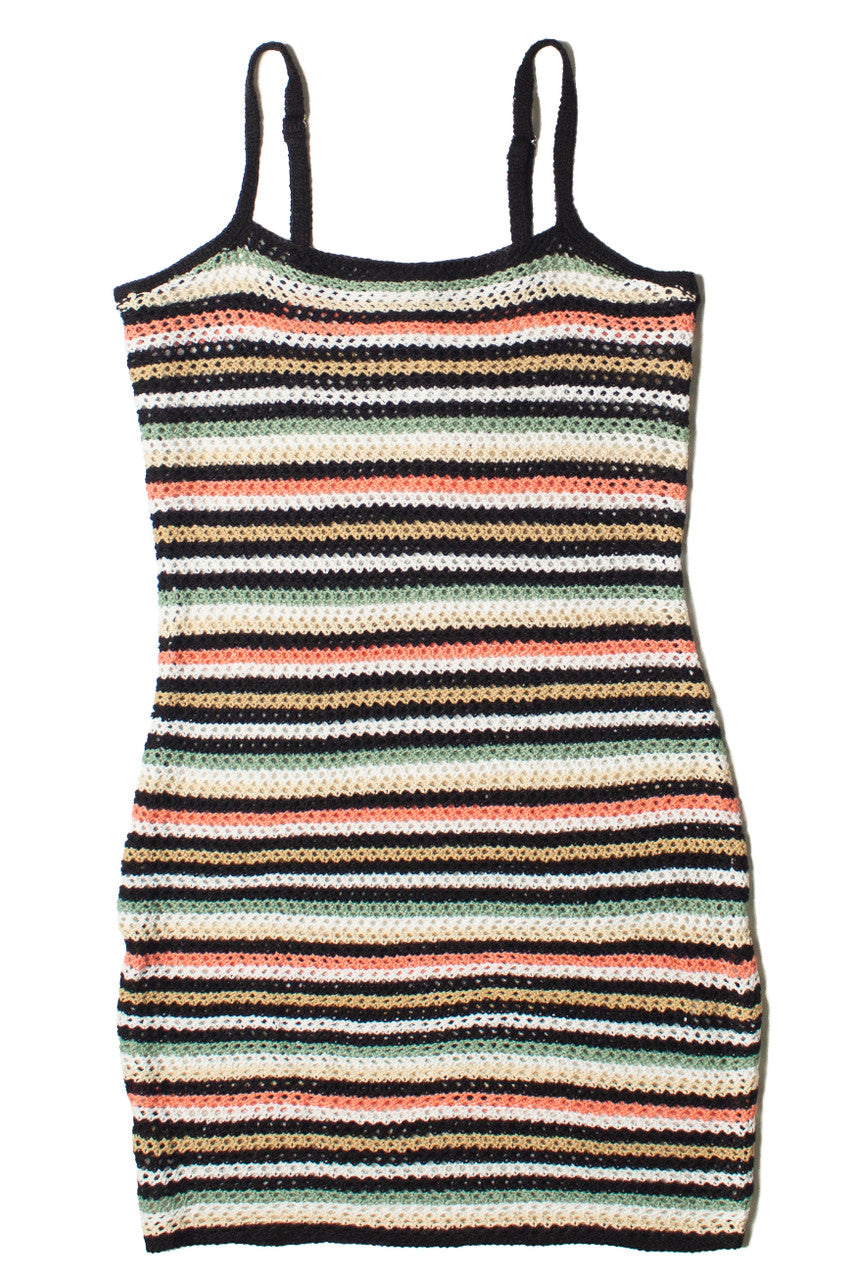 Stripe Crochet Mini Dress
