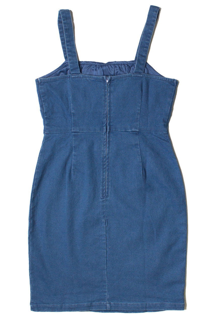 Corset Bodice Denim Mini Dress