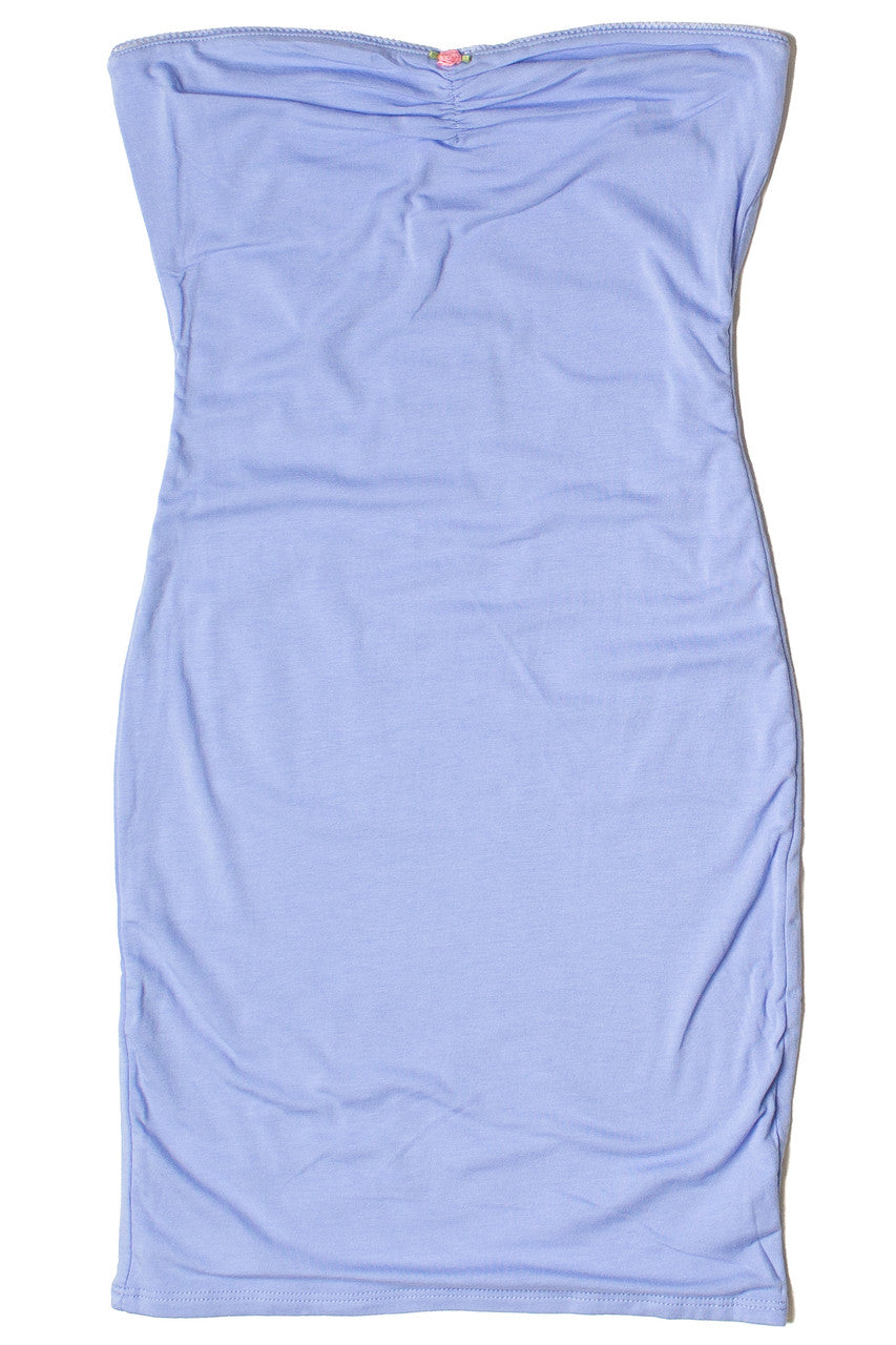 Rose Bud Strapless Bodycon Mini Dress