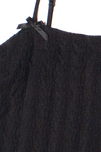 Bow Detail Lined Lace Mini Dress